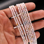 Load image into Gallery viewer, AAA Morganite Round Beads, Pink Morganite Micro Faceted Round Beads, Loose Crystal Beads for Jewelry Making, 13 Inches, 3 MM