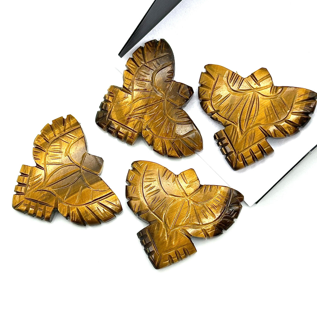 Natural Tiger's Eye Eagle Shape Carved Stone, AAA Tiger's Eye Hand Carved Eagle Shape Gemstone, Jewelry Making, Bird Shape Carving, 30 MM