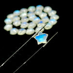 Load image into Gallery viewer, Rainbow Moonstone Star Beads: Faceted Briolette Charms, 12mm