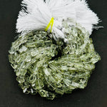 Load image into Gallery viewer, Natural Green Amethyst Faceted Tumble Gemstone Beads ~ 6X8-7X9 MM Green Amethyst Nuggets Shape Beads ~ 8" Strand Fancy Beads ~ Rare Findings