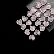 Faceted Rose Quartz Heart Beads: 8mm Gemstone Charms