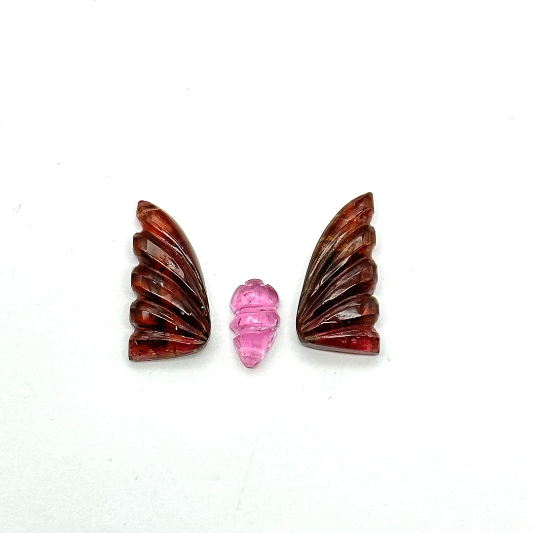 Natural Tourmaline Butterfly Shape Carving Beads, Hand Carved Tourmaline Butterfly Loose Carving, Rare Find Tourmaline Butterfly 25x17 MM