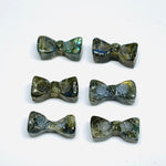 Load image into Gallery viewer, 2,3,4,5 Pcs Natural Labradorite  Hand Carved Bow Shape, Bow Shape Gemstone For Jewellery, Bow Shape Gemstone, 12X6 mm