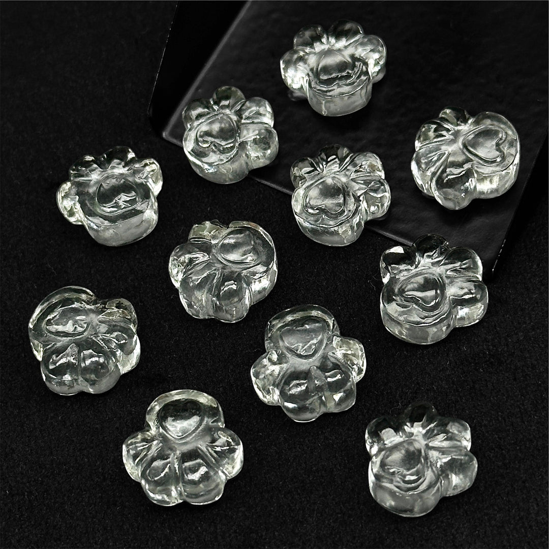 Natural Crystal Quartz Dog Paw Carving, AAA+ Quality Gemstone Paw Carving, 13 MM Little Paw Charm, Gift For Dog Lover, Dog Pendant For Gift