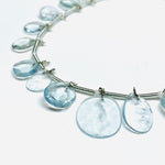 Load image into Gallery viewer, AAA Aquamarine Rose Cut Beads: Natural Gemstone Strand, 8 Inch