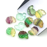 Load image into Gallery viewer, Natural Fluorite Carved Shell Beads, Hand Carved Snail Shell Shape Gemstone, Seashell Charm 16 MM Rainbow Fluorite Shells For Jewelry Making