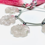 Load image into Gallery viewer, 6 Pcs strand  100% Natural Rose Quartz  Fancy Shape Carved Gemstone, Fancy Shape Carving, Carved Gemstone For Jewellery 15 mm