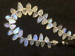 Load image into Gallery viewer, Top Quality Natural Flashy Rainbow Moonstone Leaf Shape Beads, Flashy Moonstone Briolette Beads For Jewelry, Fancy Carving Leafs 7X5 13X7 MM