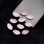 Load image into Gallery viewer, Natural Rose Quartz Carved Lips Shape Beads, Pink Lips Gemstone Beads, Lips Briolette's 14X8 mm, Rose Lips Shape Charm Beads, Jewelry Beads