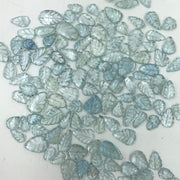 High Quality Aquamarine Leaf Shape Gemstone Beads, Aqua Blue Leaves Beads For Jewelry Making, Aquamarine Hand Carved Gemstones 7X5 - 11X7 MM