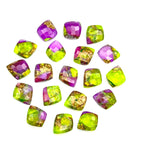 Load image into Gallery viewer, Neon UV Light Beads, Neon Green &amp; Purple Turquoise Leaf Shape Beads, Turquoise Faceted Leaves Briolette's, Hand Carved Leaf Beads, 10X12 mm