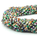Load image into Gallery viewer, Natural Multi Gemstone Faceted Rondelle Beads, 3 MM Multi Gemstone Beads, 13 Inches Multicolor Rondelle Shape Loose Beads Strand for Jewelry