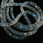 Load image into Gallery viewer, Supreme Quality RAINBOW MOONSTONE Faceted Rondelle Beads, Natural Rainbow Moonstone Beads, Flashy Rainbow Beads, 10'' Jewelry Making Beads