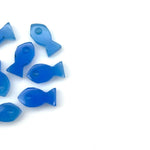 Load image into Gallery viewer, Pretty Blue Chalcedony Fish Charm Beads, Fancy Fish Shape Carved Gemstone, 7X14 MM Loose Gemstone Fishes For Jewelry Making, Fish DIY Beads