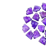 Load image into Gallery viewer, Carved Amethyst Triangle Shape Gemstones, Natural Handmade Amethyst Fancy Shape Briolettes, Butterfly Wings Charm for Jewelry Making 15 MM