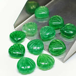 Load image into Gallery viewer, Natural Green Strawberry Shell Shape Beads, 12 MM Hand Carved Sea Shell Beads For Jewelry Making, Shell Gemstone Charms, Green Shell Charms