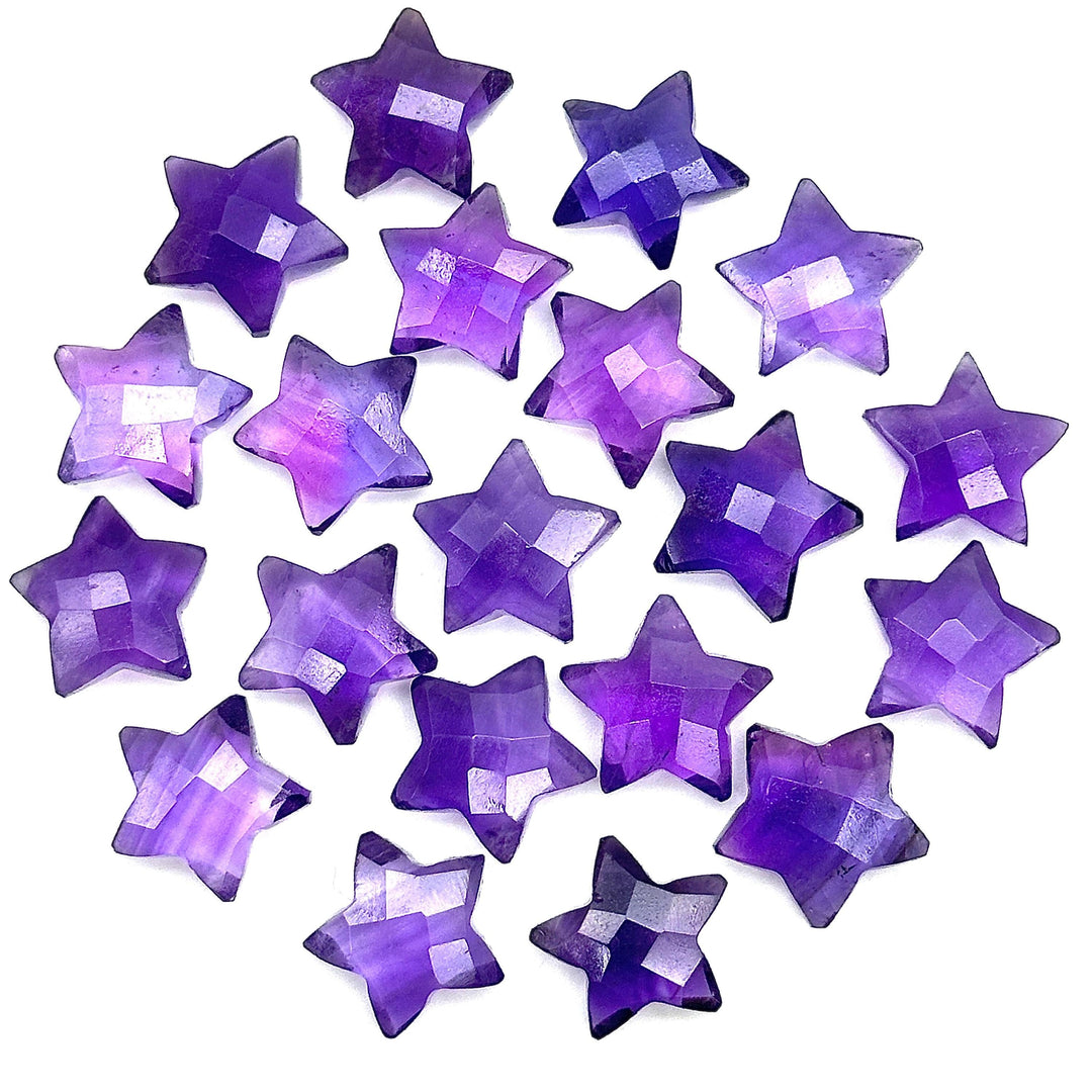 Natural Amethyst Star Shape Briolettes, AAA Purple Amethyst Star Shape Gemstone for Jewelry Making, Purple Star Charm Beads, 15 MM