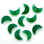 Load image into Gallery viewer, 2,3,4,5,Pcs  Natural Green Onyx faceted Hand Carved Moon Shape Briolettes, Carved Moon Shape Gemstone For Jewelry, faceted Moon Shape 17mm
