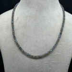 Load image into Gallery viewer, Natural Labradorite Fire Beads Necklace, Flashy Faceted Rondelle Beads Necklace, 3-4 MM Healing Gemstone Necklace, Bridesmaid Gifts