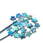 Load image into Gallery viewer, Blue Flashy Labradorite Star Shape Beads, Natural Labradorite Star Shape Briolettes, Faceted Labradorite Star Charms, 12 MM, Loose Gemstones