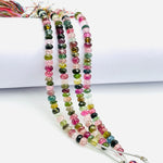 Load image into Gallery viewer, Faceted Watermelon Tourmaline Rondelle Beads: 5-6mm, 4 Inch Strand