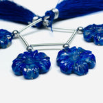 Load image into Gallery viewer, AAA Quality 4 Pcs strand 100% Natural Lapis Lazuli Fancy Shape Carved Gemstone, Fancy Shape Carving, Carved Gemstone For Jewellery 15mm