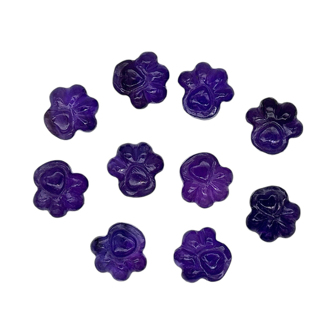 Natural Amethyst Hand Carved Dog Paw, AAA+ Quality Gemstone Paw Carving, 13 MM Paw Charm, Dog Cute Purple Paws for Jewelry, Craft Making