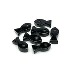 Load image into Gallery viewer, Natural Black Onyx Fish Charm Beads, Fancy Fish Shape Carved Gemstone, 7X14 MM Loose Gemstone Fishes For Jewelry, Healing Protection Beads