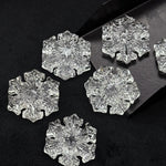 Load image into Gallery viewer, Snowflakes Crystals, 1 pc Natural Crystal Quartz Snowflake, 22 MM Handmade Snowflake Carvings, Hand Carved Gemstone For Jewelry, Ice Flakes