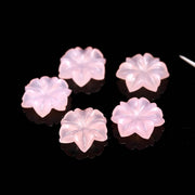 Pink Chalcedony Flower Shape Gemstone, Flower Shape Carving, Hand Carved Flower, 18 MM, Floral Carved Beads for Jewelry