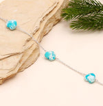 Load image into Gallery viewer, AAA Mohave Turquoise Heart Beads Bracelet, Blue Turquoise Heart Beads Bracelet, Gift For Her, 925 Silver Bracelet/Anklets, Fancy Jewelry