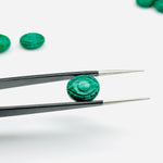 Load image into Gallery viewer, Malachite Evil Eye Beads, Hand Carved Gemstone Beads, Loose Oval Eye Beads, Green Evil Eye Charm Beads, Loose Carving Beads 10X12 MM