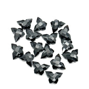 Natural Black Onyx Butterfly Shape Beads, Faceted Black Onyx  Hand Carved Gemstone Beads, Loose Gemstone for jewelry Making Charms 14 MM