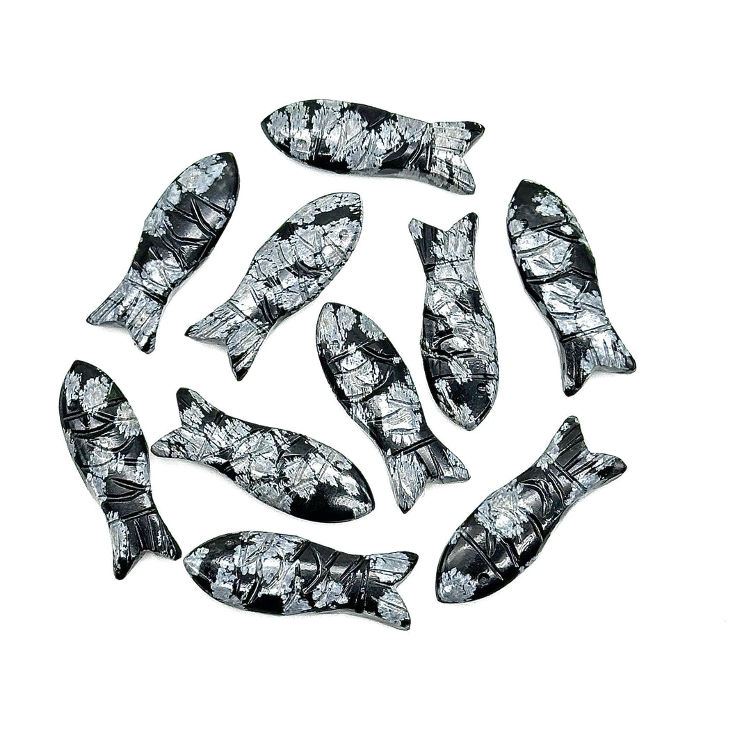 Natural Black Jasper Handmade Fish Carving, Fish Shape Carved Gemstone Briolette's, Jewelry Making Beads, 30 MM Loose Gemstone Fishes