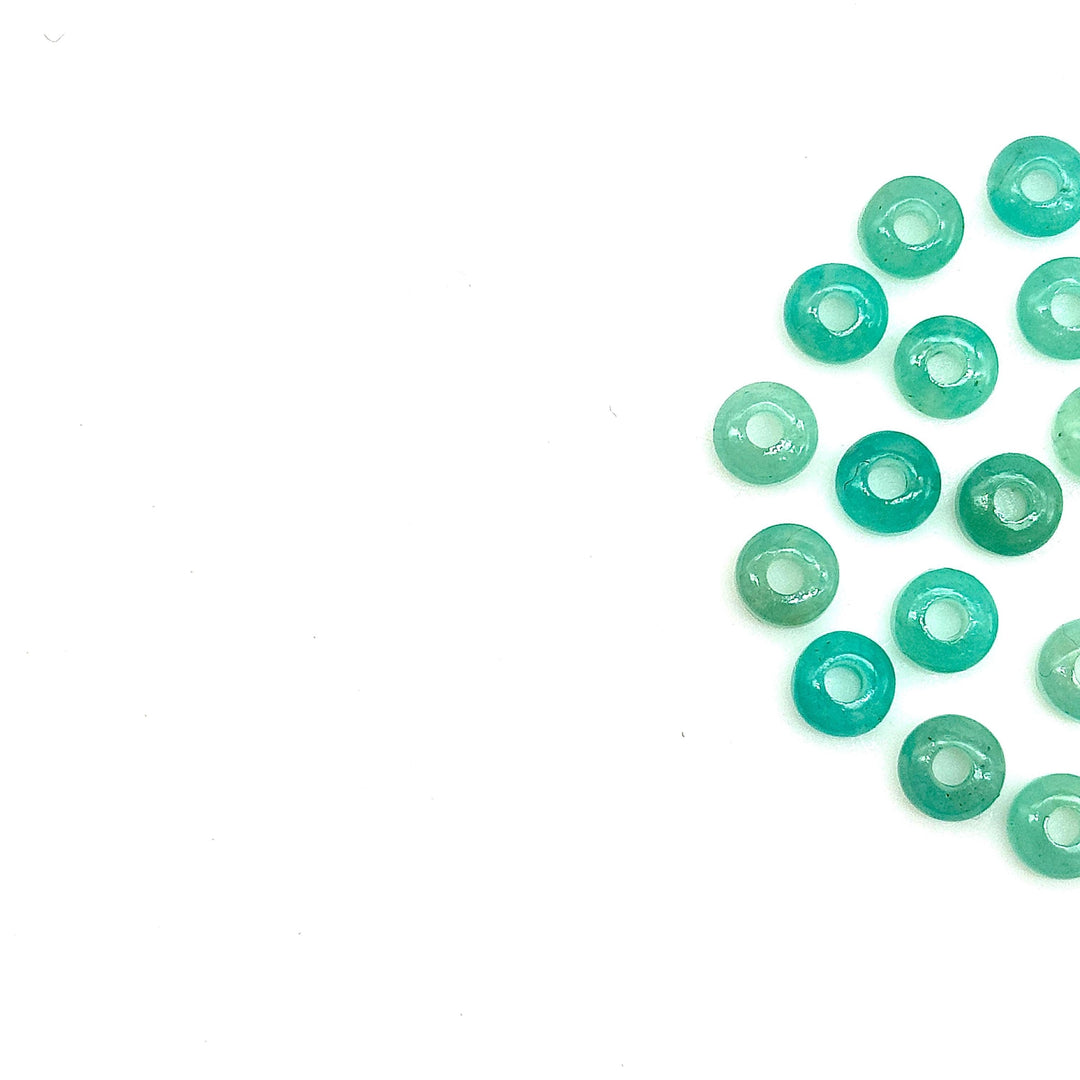 AAA Amazonite Donut Shape Beads, Natural Amazonite Donut Carving Stone, Loose Donut Shape Charm Beads, Energy Healing Stone 6MM