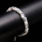 AAA Dendrite Opal Tumble Beads Bracelet, Dendrite Opal Faceted Nugget Beads Bracelet, Healing Gemstone Jewelry for Gifts