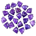 Load image into Gallery viewer, Carved Amethyst Triangle Shape Gemstones, Natural Handmade Amethyst Fancy Shape Briolettes, Butterfly Wings Charm for Jewelry Making 15 MM