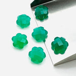 Load image into Gallery viewer, 2,3,4,5 Pcs Natural Green onyx Hand Carved Flower Shape, Carved Flower Shape Gemstone For Jewlery, Flower Shape Gemstone, 10 mm