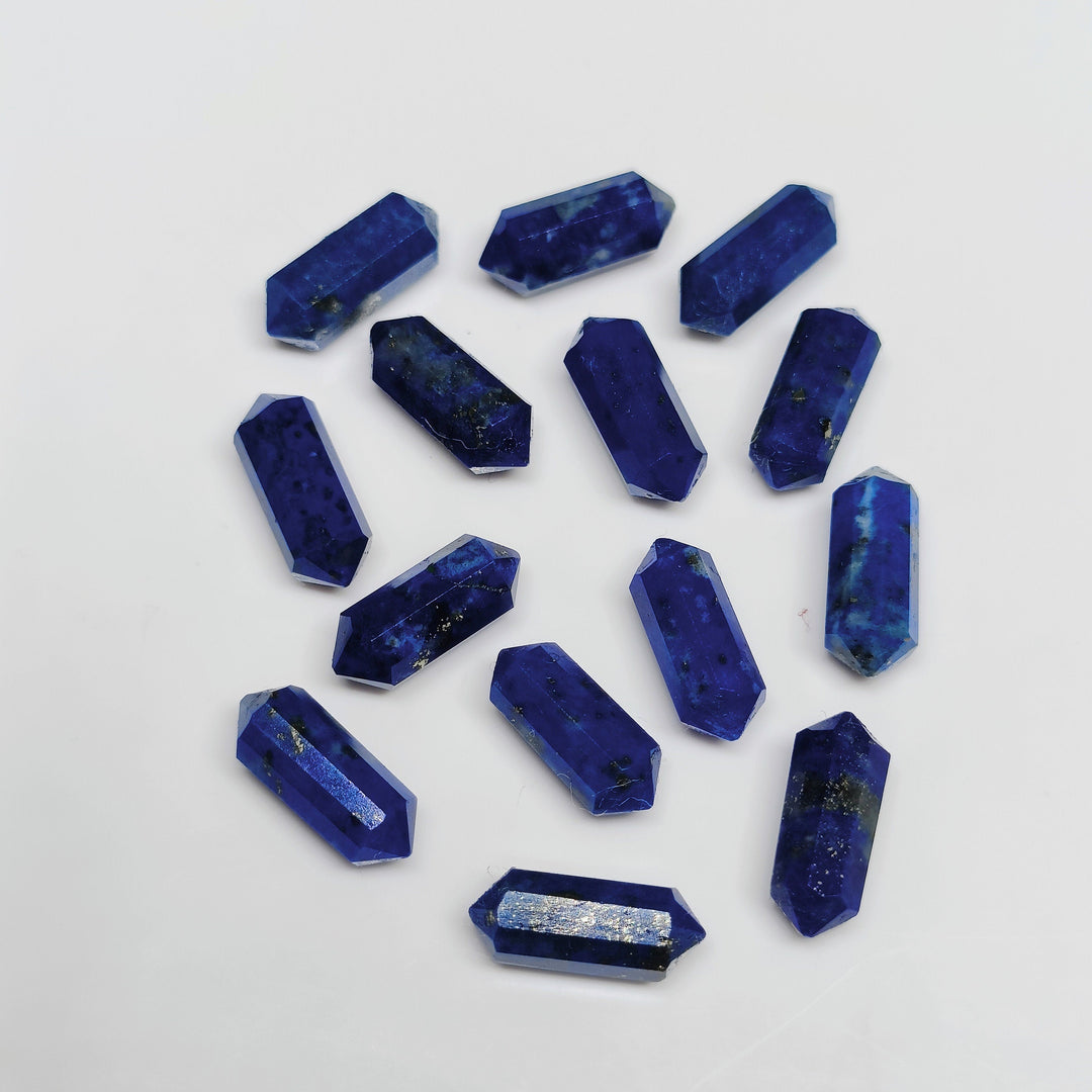 2,3,4,5,6 pcs 100% Natural Lapis Lazuli Faceted Pencil Shape Loose Gemstone, Lapis Lazuli Loose Gemstone, Gemstone For Jewellery 10X5 mm