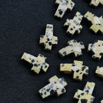 Load image into Gallery viewer, Dalmation Jasper Cross Shape Beads ~ Dalmation Jasper Carvigs Gemstone Beads ~ Faceted Cross Beads ~ 15 MM Cross Charm Beads ~ Holy Cross