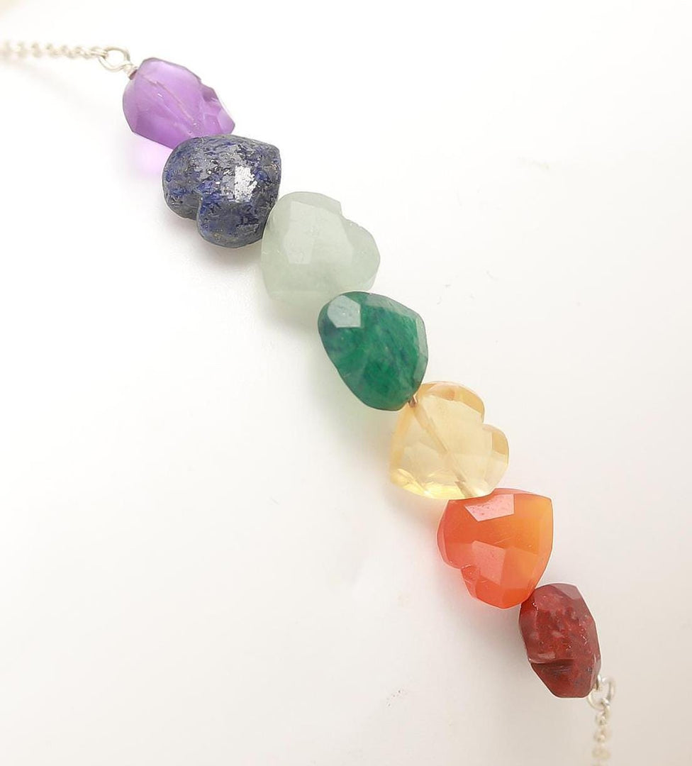 7 Chakra Healing Bracelet, Natural Powerful Gemstone Handmade Bracelet, Heart Gemstone Jewelry, 8 MM Beads, Protection, Grounding, Balance