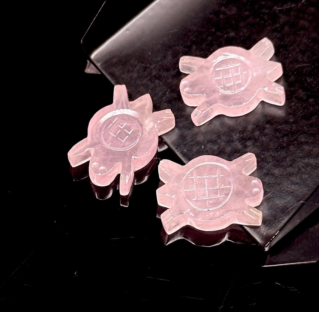 Natural Rose Quartz Turtle Shape Carving, AAA Rose Quartz Turtle Shape Gemstone, 16 MM Loose Gemstones, Harmony in Stone, Healing Stone
