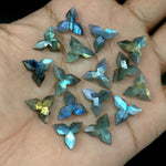Load image into Gallery viewer, Flashy Labradorite Ninja Star Carving Beads, Labradorite Ninja Star Shape Gemstone Beads, 12 MM Jewelry Making Star Shape Briolette Beads