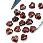 Load image into Gallery viewer, Natural Red Garnet Heart Shape Beads, Faceted Heart Shape Beads, Deep Red Color Heart Charm, 10 MM Red Heart for Jewelry Making 100% Natural