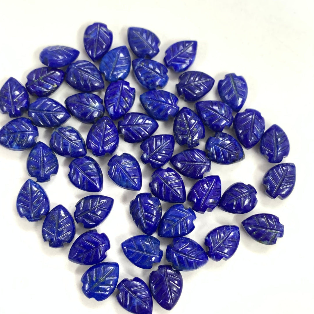 AAA Quality 2,3,4,5 Pcs 100% Natural Lapis Lazuli Leaf Shape Briolettes Carving Gemstone,Leaf Shape Gemstone,Gemstone For Jewellery 8.5X6mm