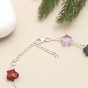 Healing 7 Chakra Bracelet, Natural Star Power Gemstones Bracelet, Healing Gemstone Jewelry, 8 MM Star Beads, Protection, Grounding, Balance