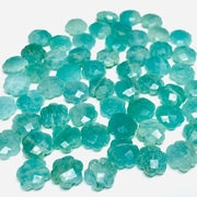 2,3,4,5 Pcs Natural Amazonite Hand Carved Flower Shape - Carved Flower Shape Gemstone For Jewelry - Flower Shape Wholesale Gemstone - 10 mm