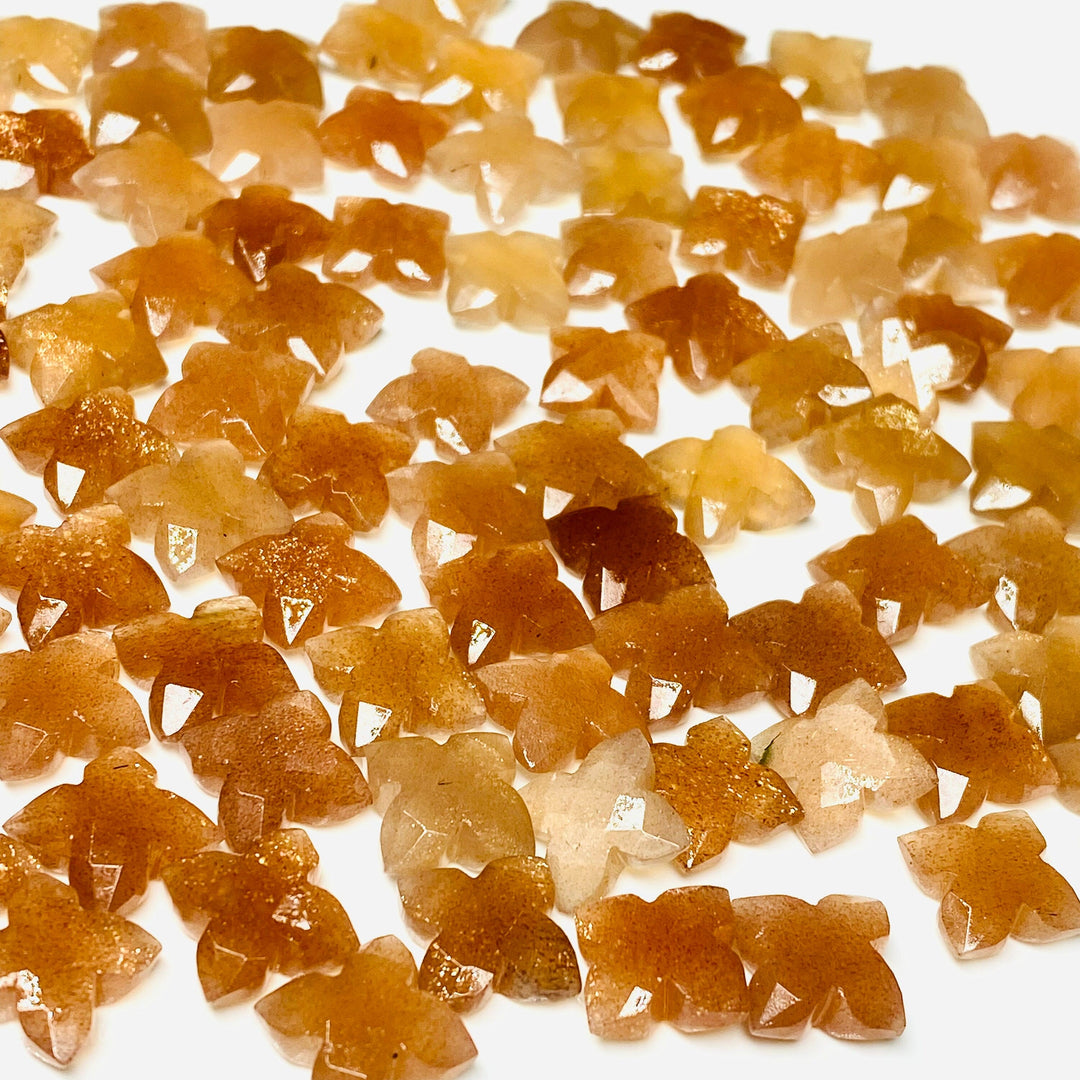 2,3,4,5 Pcs Natural Peach Moonstone Hand Carved Flower Shape Gemstone - Fancy Loose Gemstone Carving - 12 MM Jewelry Making Fancy Beads
