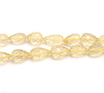 Load image into Gallery viewer, Natural Lemon Quartz Drop Shape Briolettes Beads, Faceted Drop Beads, Football Cutting Teardrop Beads for Jewelry Making, 11-13 MM