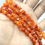 Load image into Gallery viewer, AAA Carnelian Uncut Chips Beads, Natural Orange Carnelian Chips Shape Beads, Freeform Uncut Beads for Jewelry Making, 16" Strand, 3-4 MM